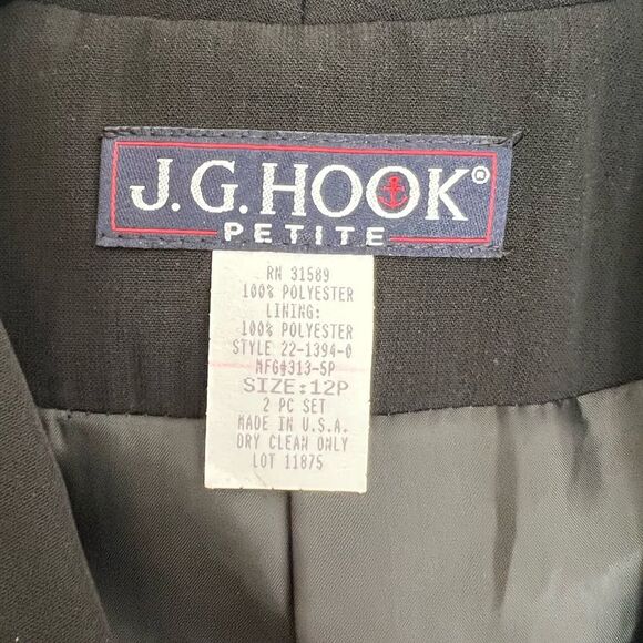 Women's black double
breasted blazer jacket size 12P NWT🏷 by J.G. Hook - Picture 4 of 12